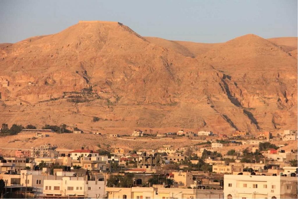 The Mount of Temptation (Jericho in front).